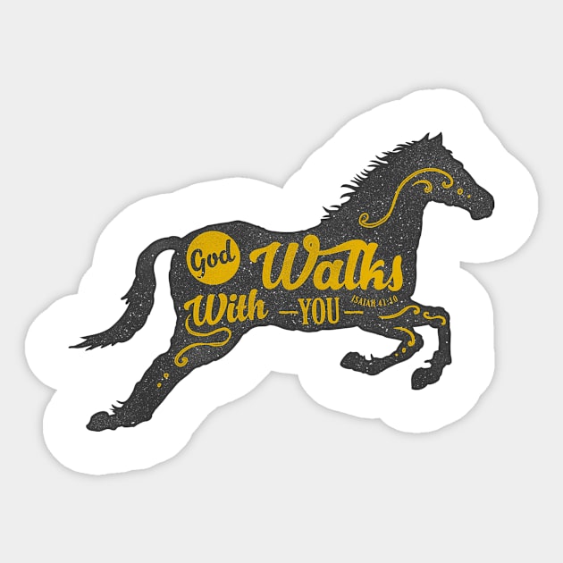 god walks you Sticker by FUNNY LIFE